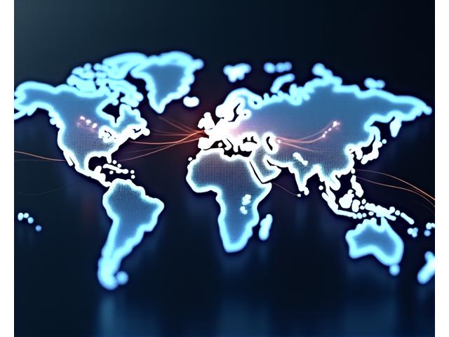 Carte du monde stylisée avec des lignes lumineuses traçant des itinéraires personnalisés complexes, symbolisant des voyages uniques.
