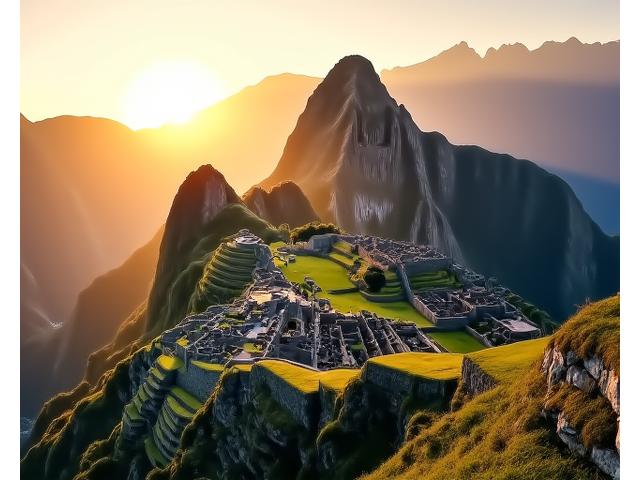 Vue panoramique en réalité virtuelle du Machu Picchu
