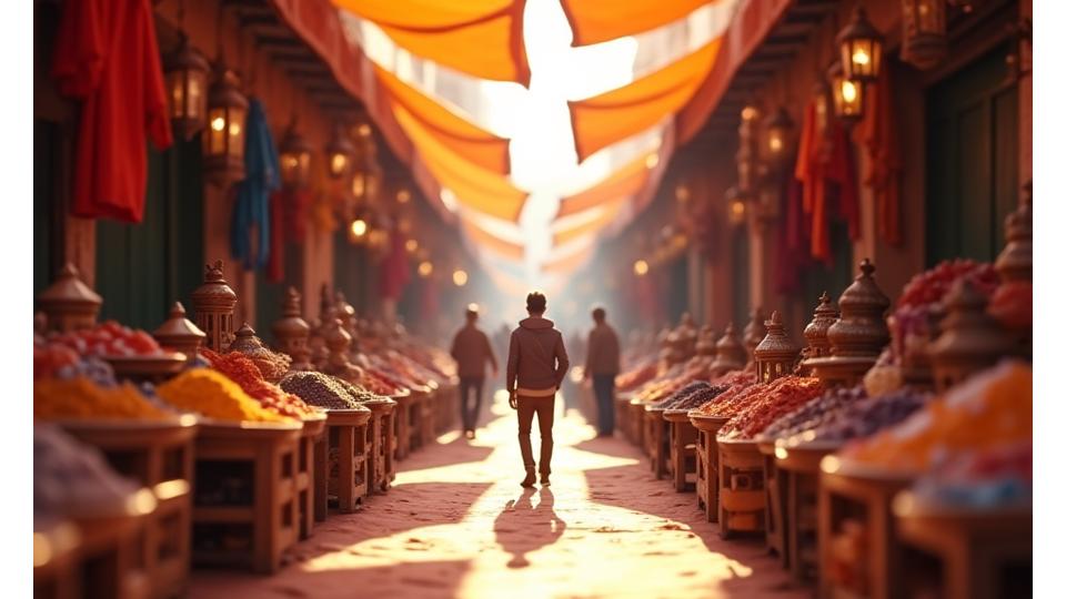 Exploration d'un souk marocain en réalité virtuelle