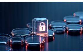 Icône de blockchain avec des cadenas et des maillons de chaîne sécurisés