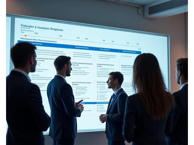 Équipe de consultants collaborant autour d'un diagramme de projet